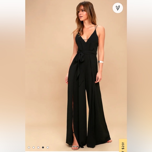 Lulus Black Backless Wide-Leg Jumpsuit - Picture 7 of 9